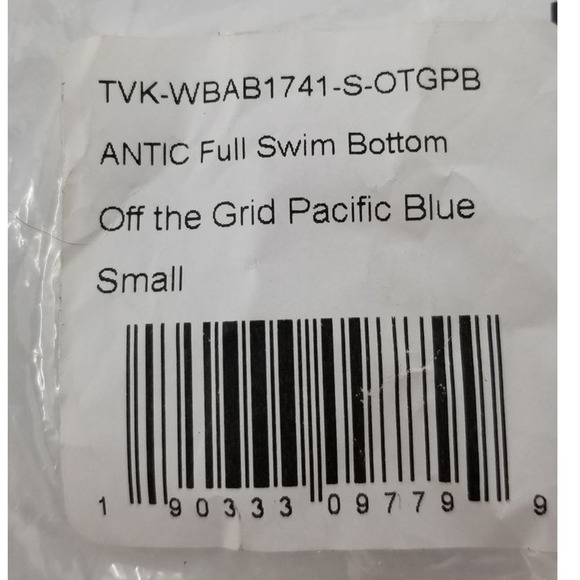 TAVIK Antic Off the Grid Pacific Blue Full Bikini Bottom Sz S NWT - Picture 5 of 5